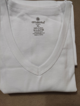No Brand 0212 white (L) (літо) футболка чоловіча
