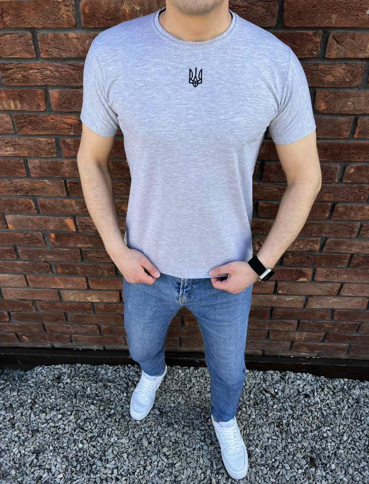 No Brand 1605 grey (літо) футболка чоловіча