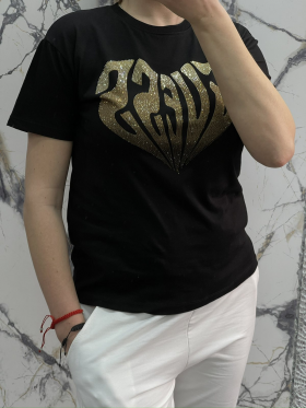No Brand 4750 black (лето) футболка женские