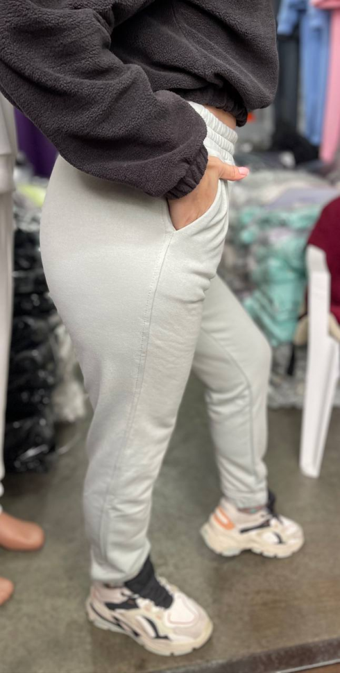 No Brand 004 grey (деми) штаны спорт женские